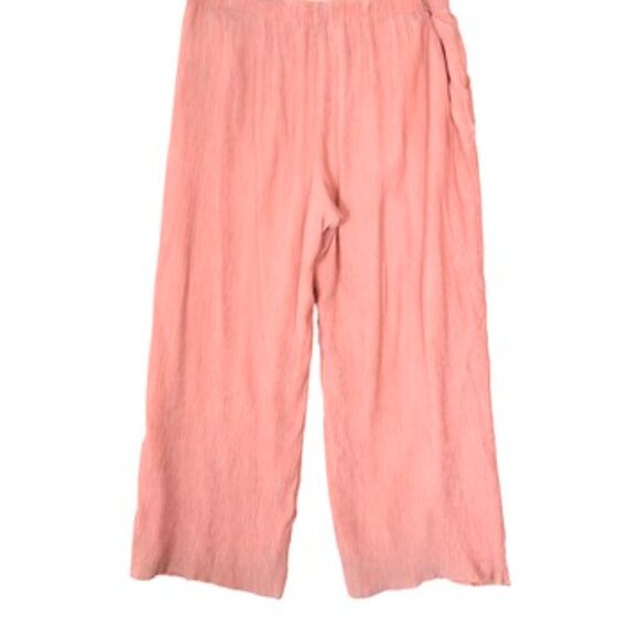 Abercrombie & Fitch Crinkled Gauze Wide Leg Pants XL Resort Flowy Hippie - Picture 3 of 9